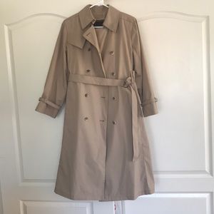 London Fog Trench Coat with Plaid Lining